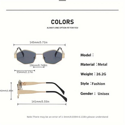 Vintage Punk Sunglasses – Retro Metal Frame UV400
