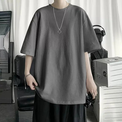 Men's oversized cotton T-shirt breathable trendy comfortable