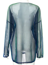 sheer mesh long sleeve top sleeve detail
