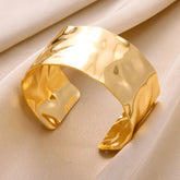 Minimalist gold cuff bracelet for women everyday style