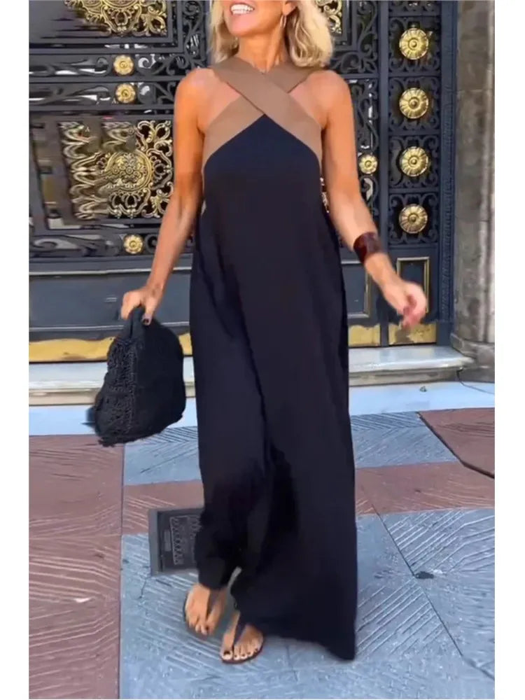 Summer Casual Off-Shoulder Maxi Dress