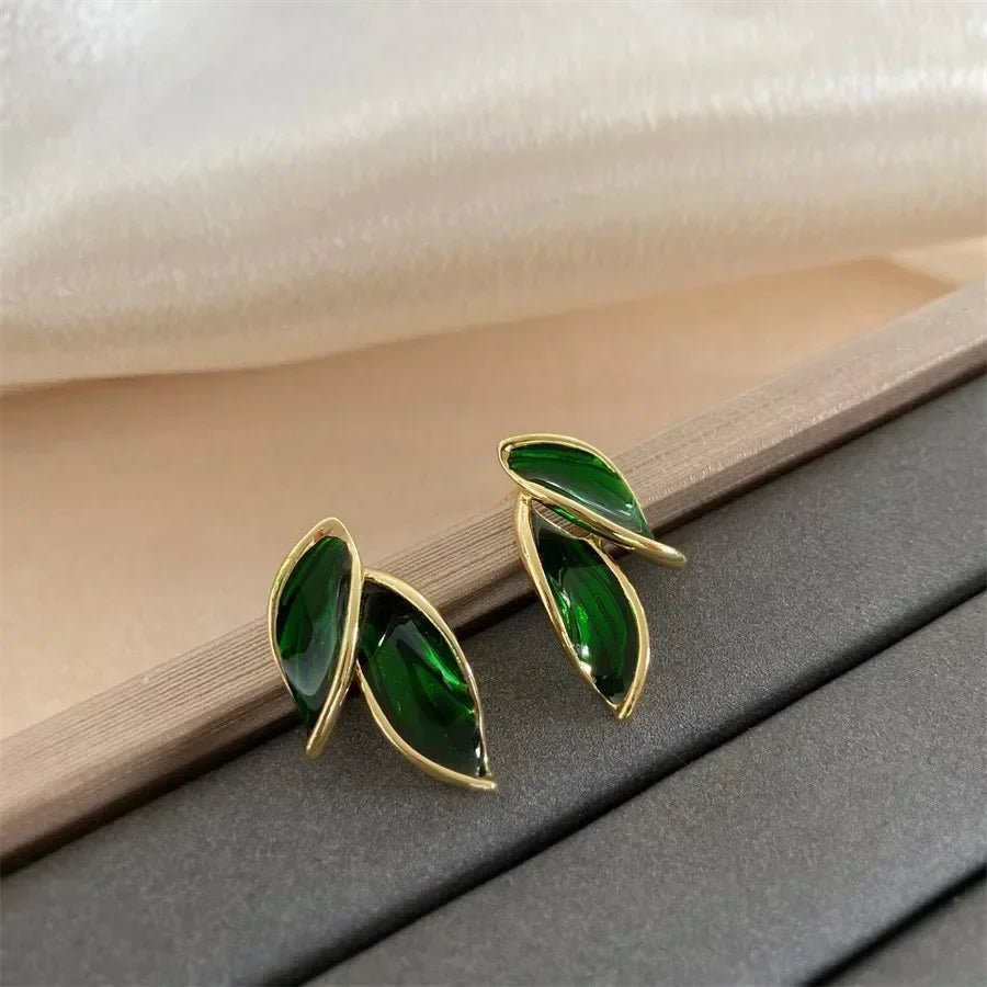Elegant Korean Leaf Earrings