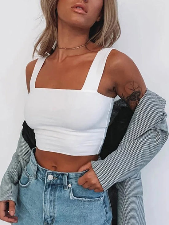 Luna Square Neck Crop Top