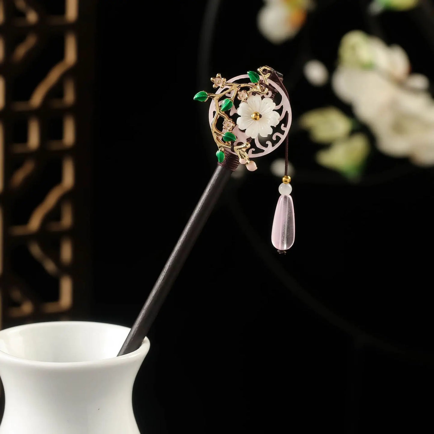 Vintage Floral Hair Stick