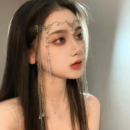 Luna Crystal Tassel Hair Clip