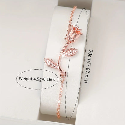 Elegant Rose Gold Women’s Watch Set