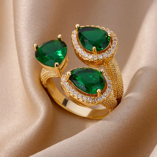 Luxury Colorful Zircon Ring