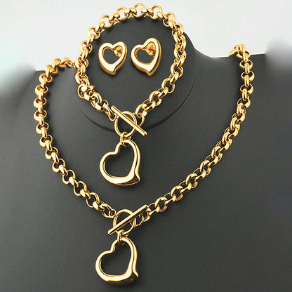 Elegant Heart Jewelry Set