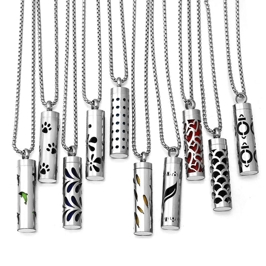 Elegant scent diffuser necklace - aromatherapy jewelry pendant