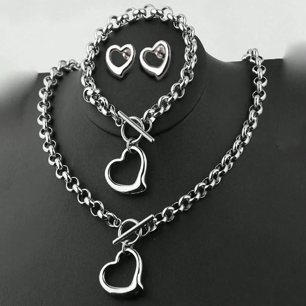 Elegant Heart Jewelry Set