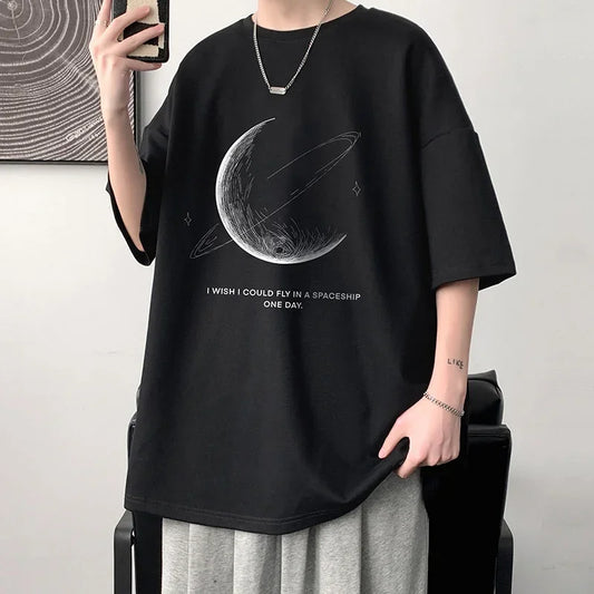 Men's oversized cotton T-shirt - breathable trendy & comfortable
