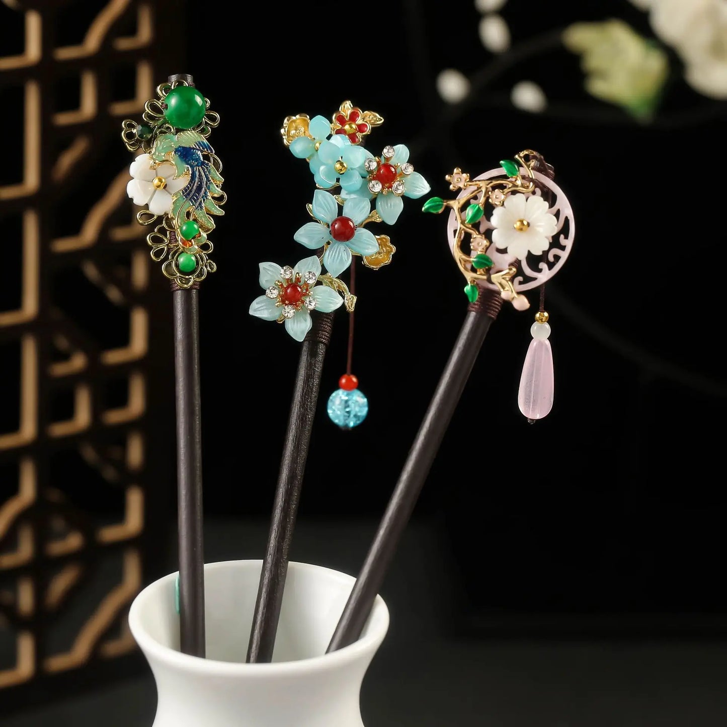 Vintage Floral Hair Stick