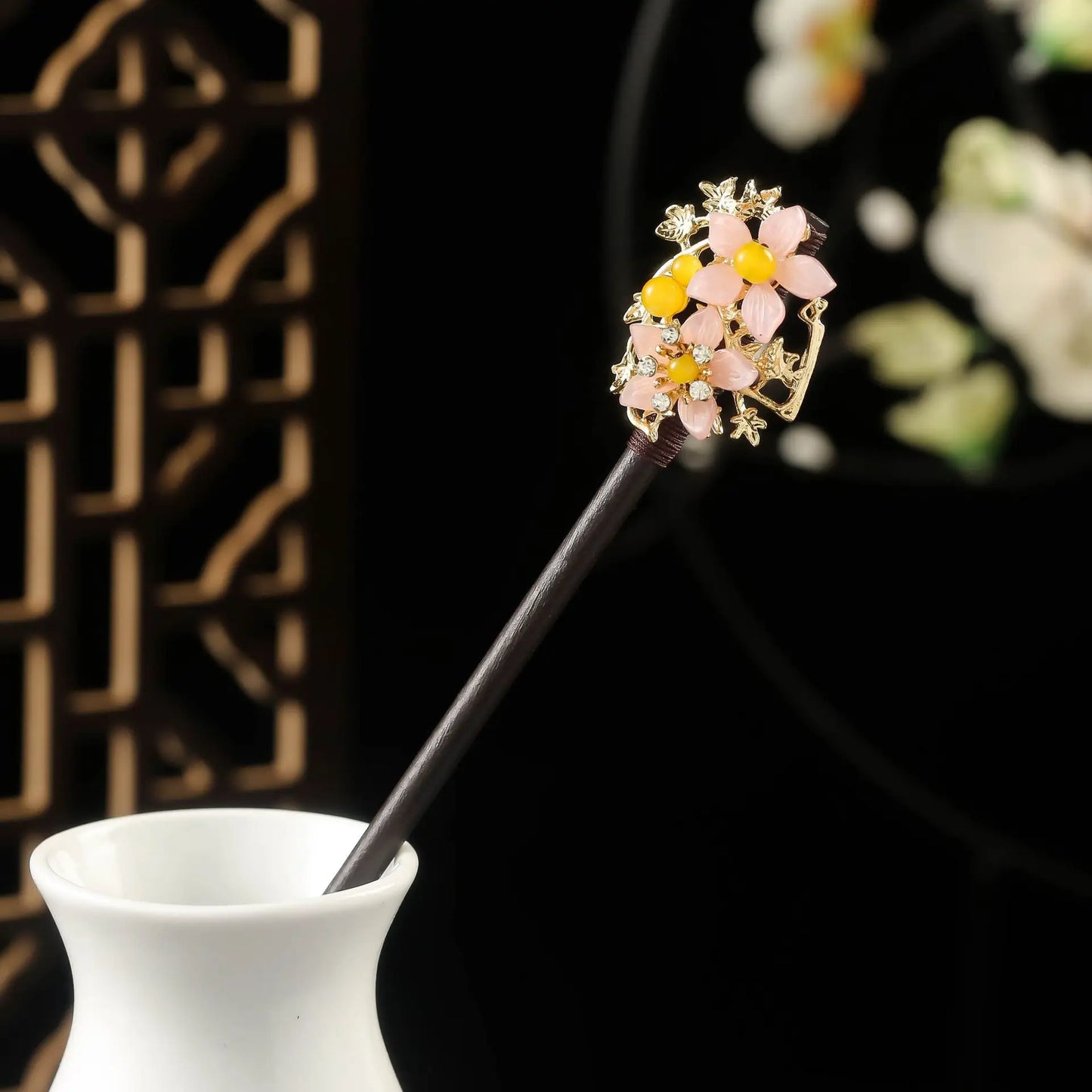 Vintage Floral Hair Stick