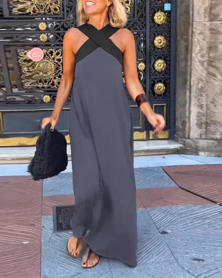 Summer Casual Off-Shoulder Maxi Dress