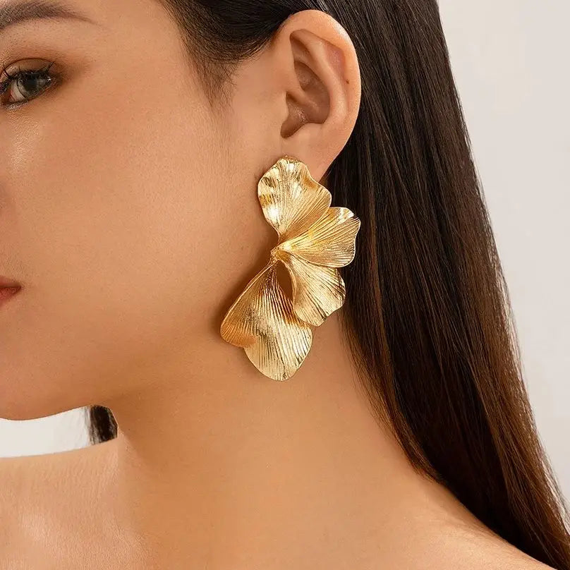 Elegant Floral Statement Earrings