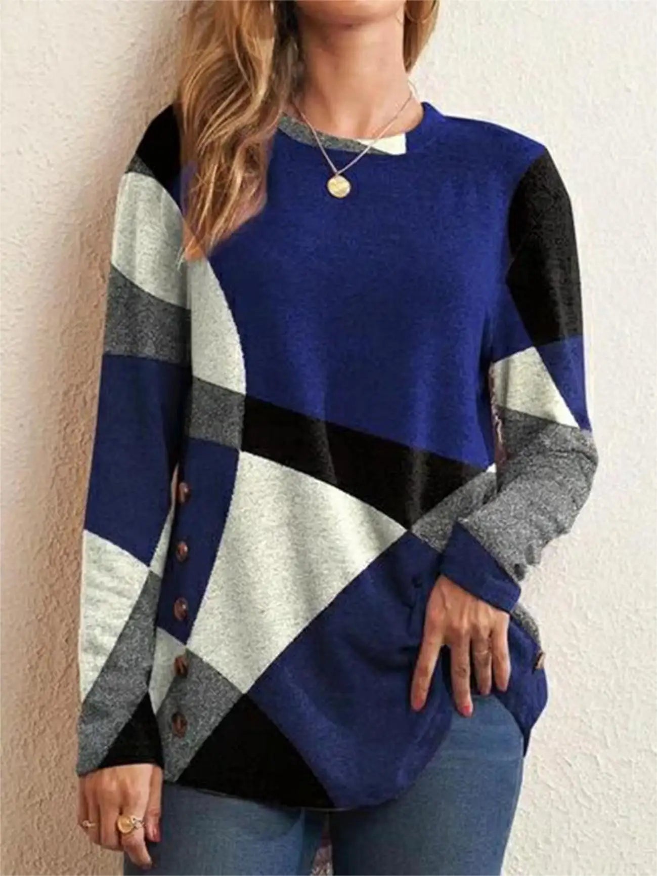 Elegant Color Block Sweater