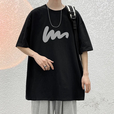 Men's oversized cotton T-shirt breathable trendy comfortable