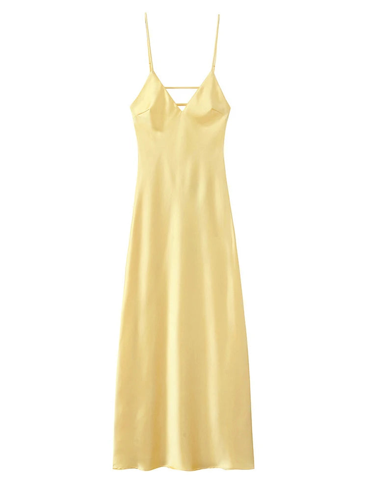 Chic Polka Dot Backless Maxi Dress