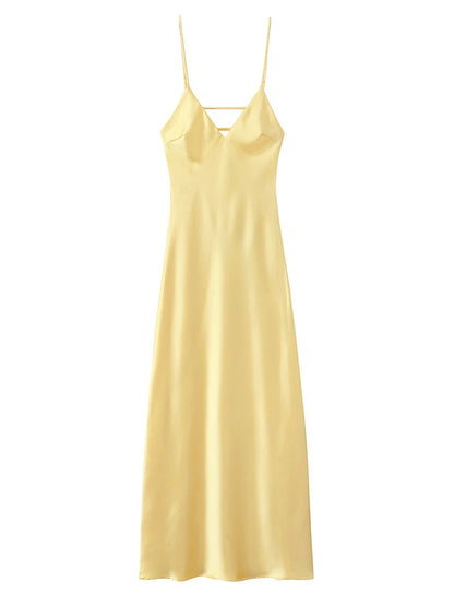 Chic Polka Dot Backless Maxi Dress