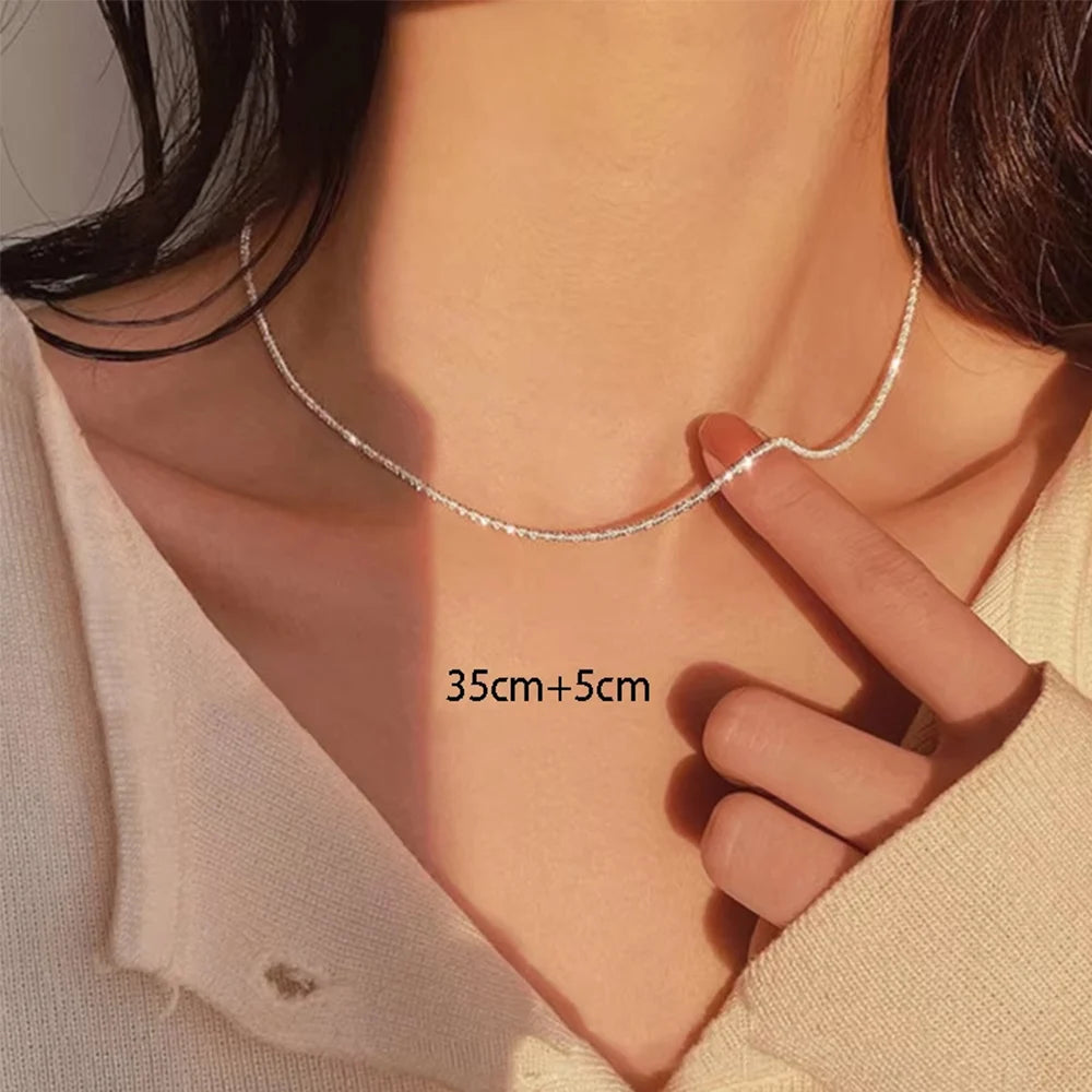 Luna Layered Silver Necklace