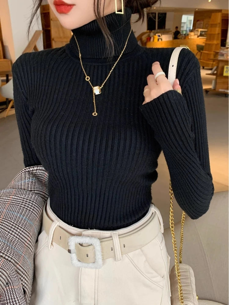 Soft Minimal Turtleneck Sweater