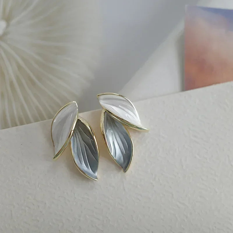 Elegant Korean Leaf Earrings