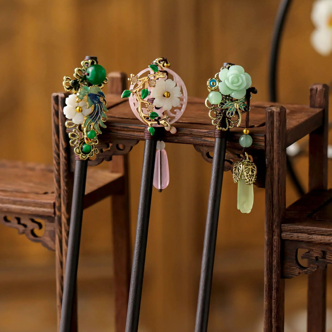 Vintage Floral Hair Stick