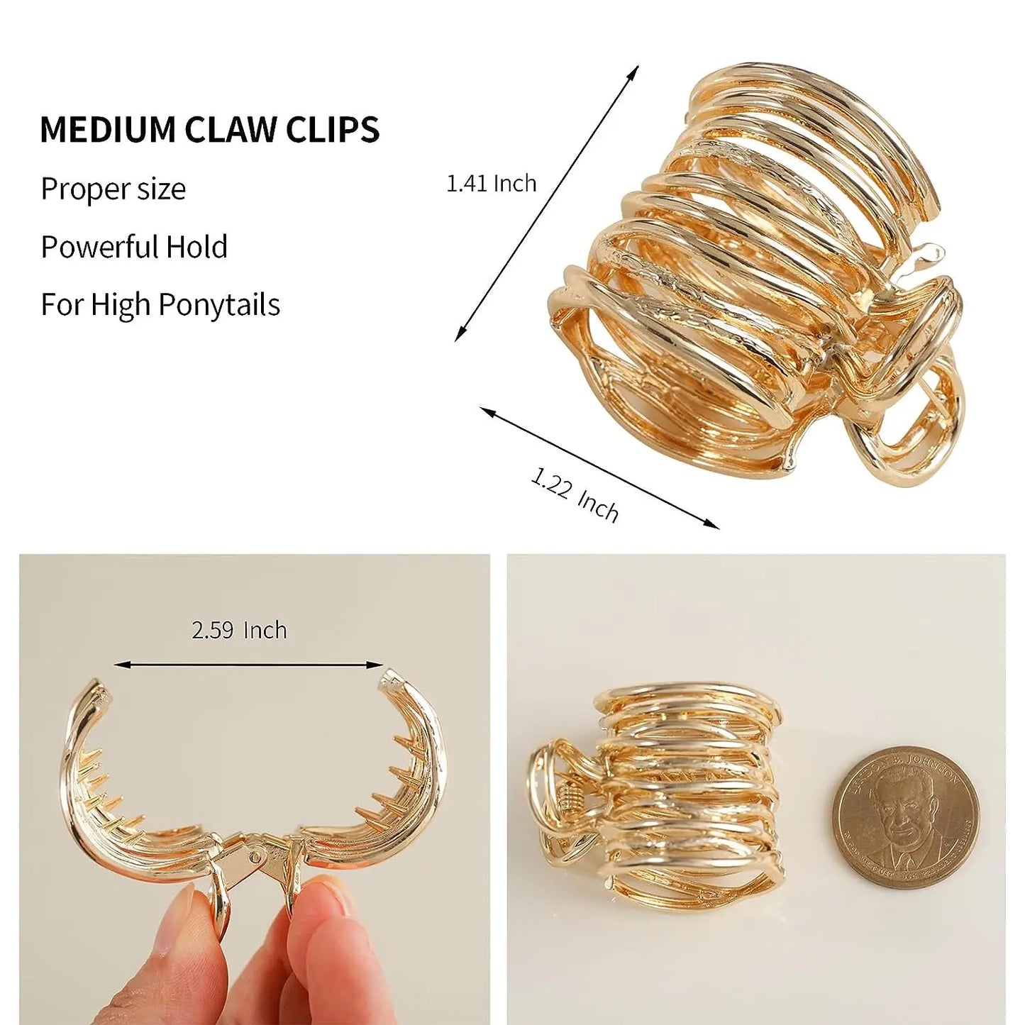 Luxury Geometric Hair Claw Clip