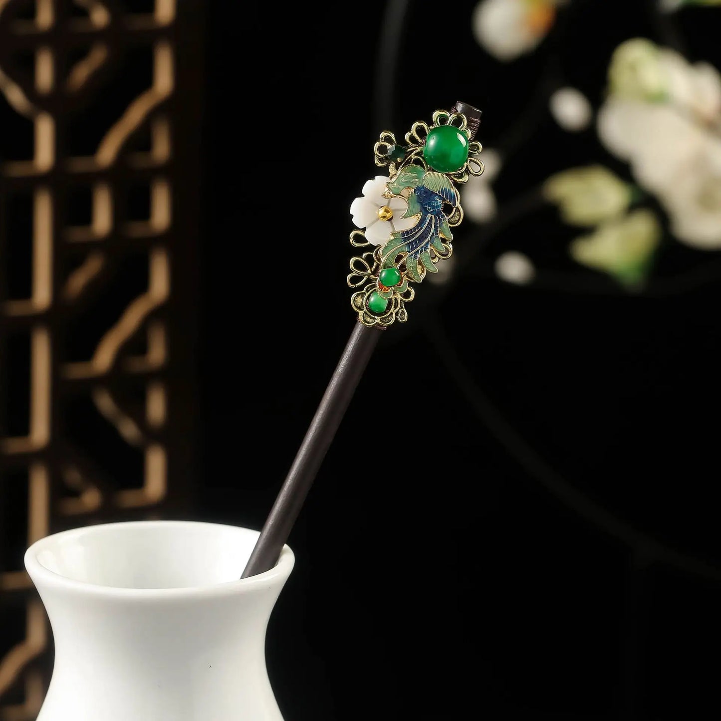 Vintage Floral Hair Stick