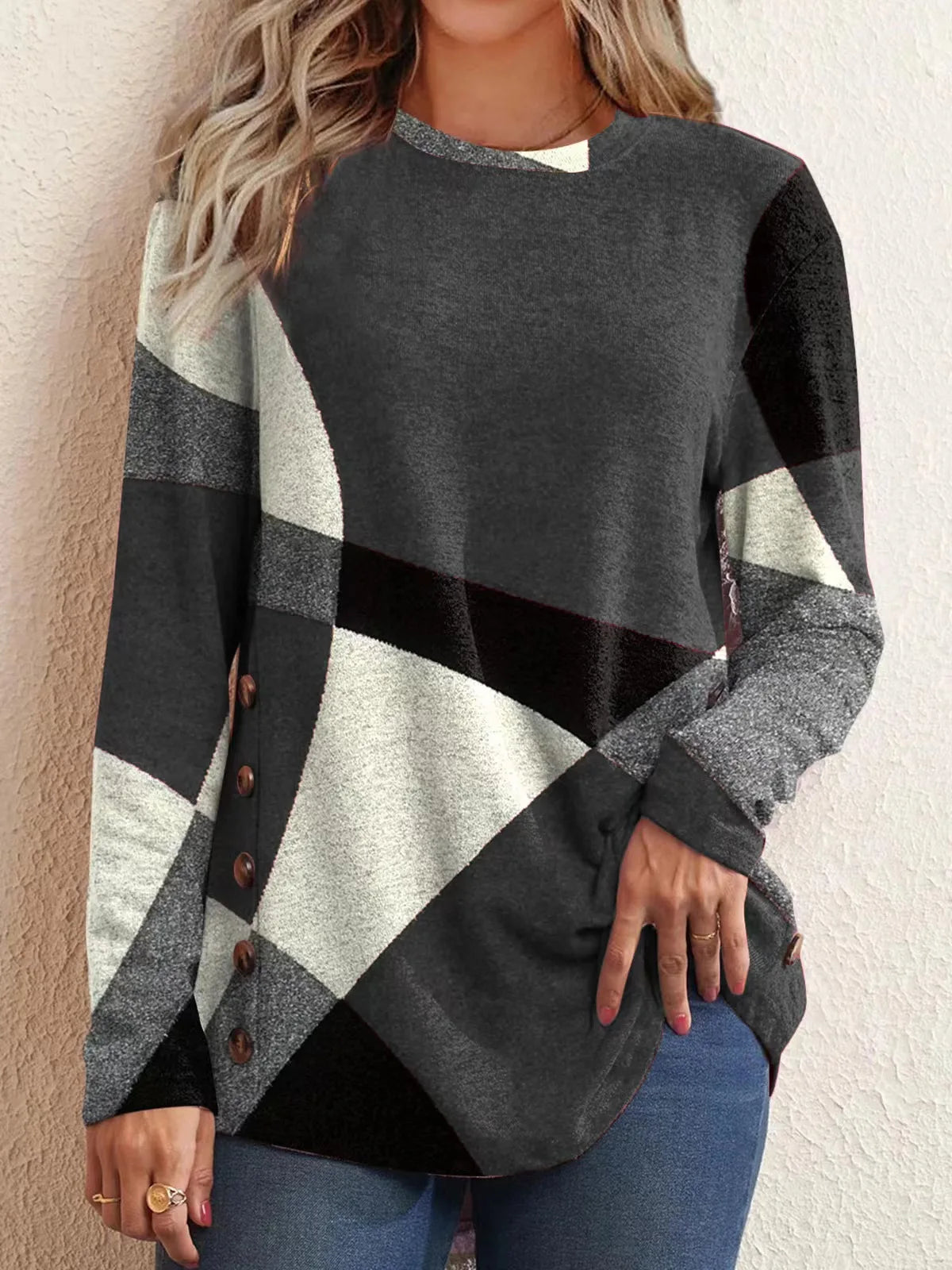 Elegant Color Block Sweater