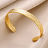 Aurora minimalist gold bangle bracelet