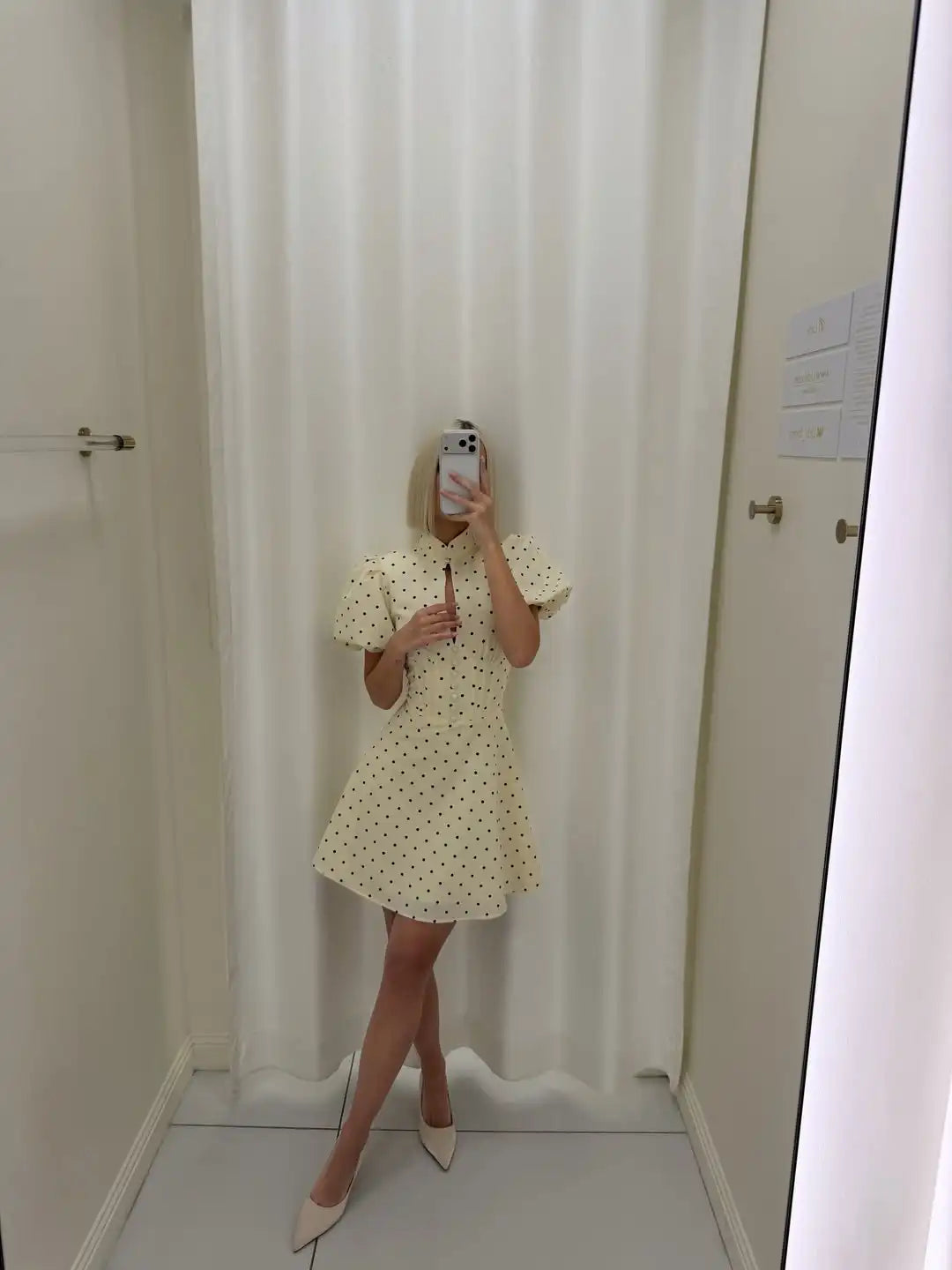 Vintage Polka Dot Mini Dress