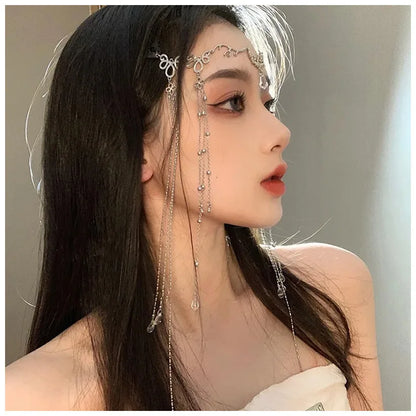Luna Crystal Tassel Hair Clip