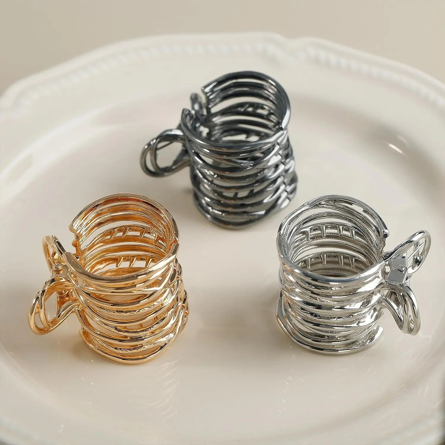Luxury Geometric Hair Claw Clip