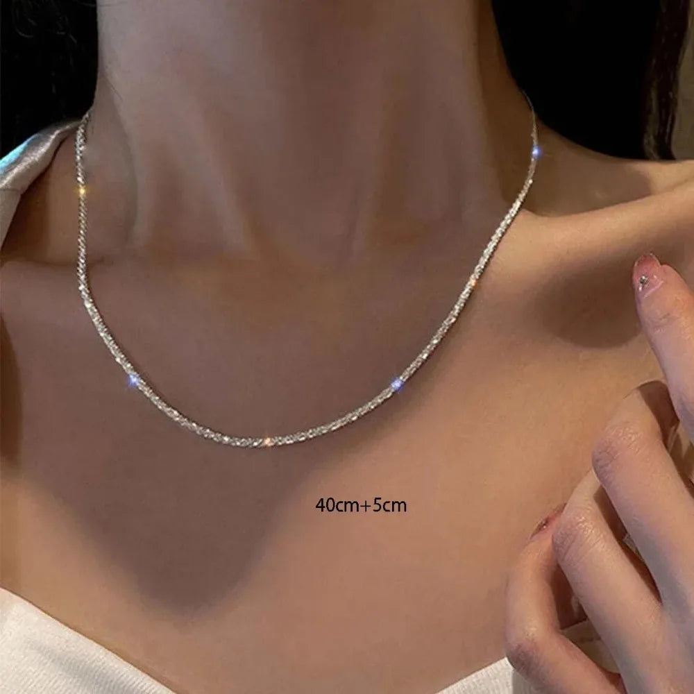 Luna Layered Silver Necklace