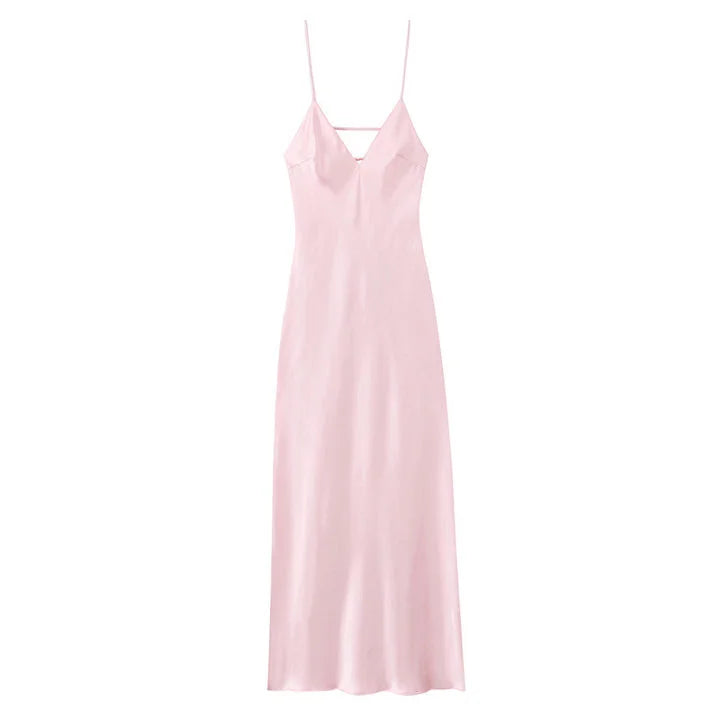 Chic Polka Dot Backless Maxi Dress