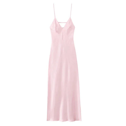Chic Polka Dot Backless Maxi Dress