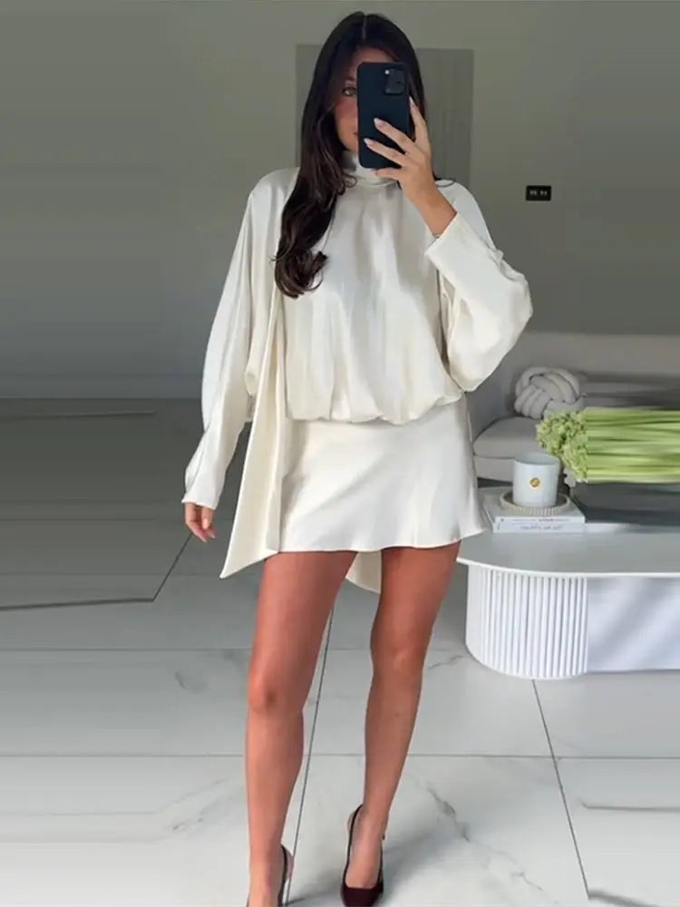 Elegant Ribbon Mini Dress