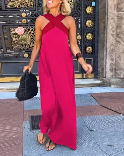 Summer Casual Off-Shoulder Maxi Dress