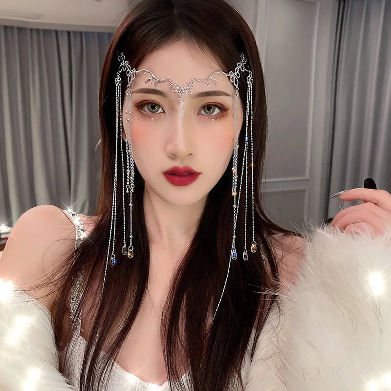 Luna Crystal Tassel Hair Clip