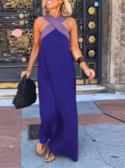 Summer Casual Off-Shoulder Maxi Dress