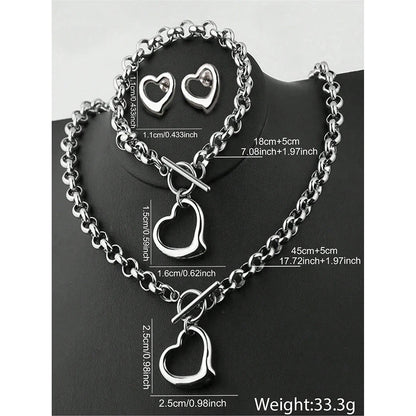 Elegant Heart Jewelry Set