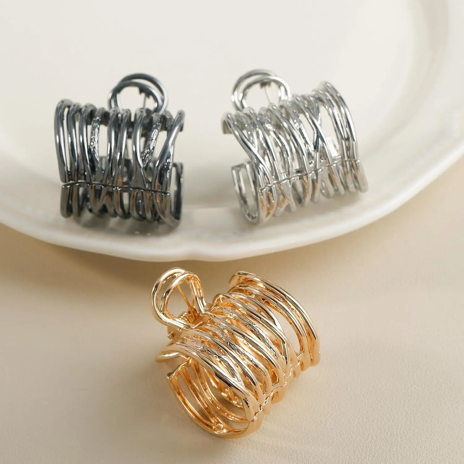 Luxury Geometric Hair Claw Clip
