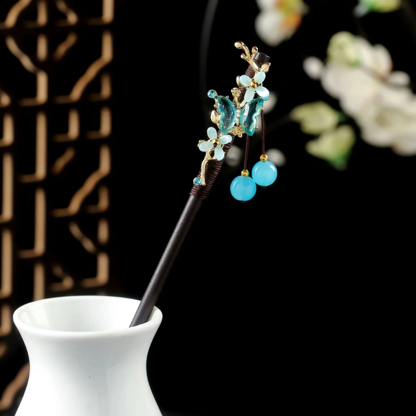 Vintage Floral Hair Stick