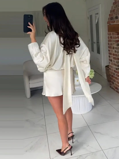 Elegant Ribbon Mini Dress