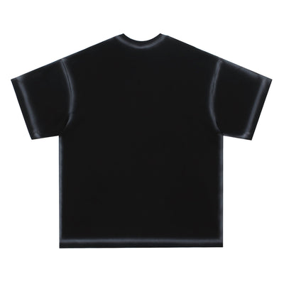 Oversized skull graphic streetwear tee in black