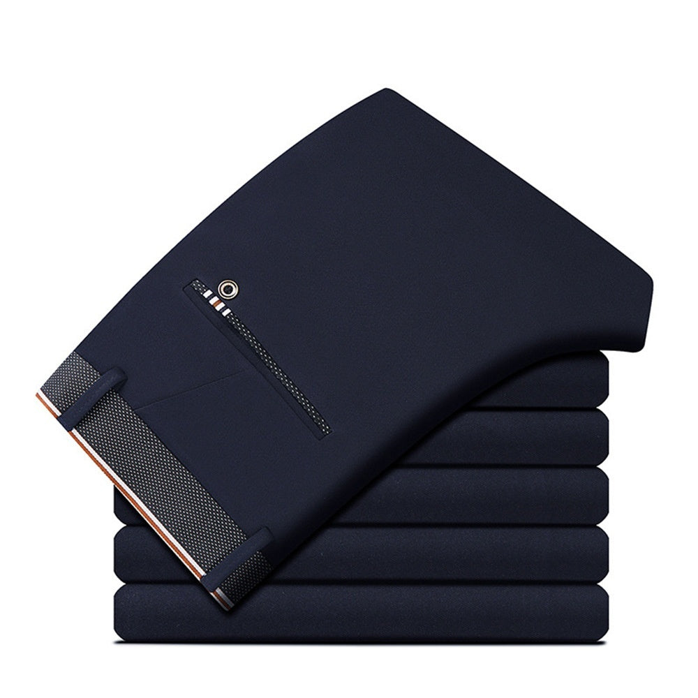 Slim fit stretch pencil pants Korean style formal suit trousers for men