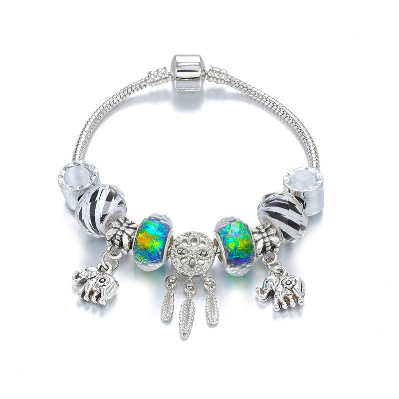New Mori Bracelet, Glass Beaded Accessories, Plant Pendant, Bracelet Jewelry