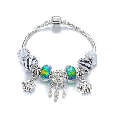 New Mori Bracelet, Glass Beaded Accessories, Plant Pendant, Bracelet Jewelry