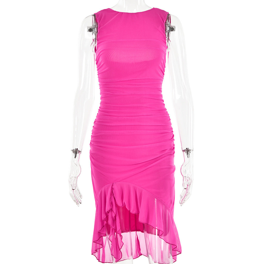 Summer slim skinny sleeveless dress women’s bodycon party club outfit